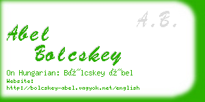 abel bolcskey business card